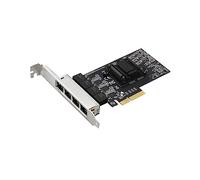 Puooifrty Tarjeta de red de 4 puertos PCIe 2.5 Gigabit RJ45 Lan 10/100/1000/2500Mbps Realtek 8125B Chip