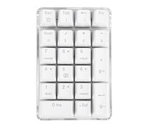 Puooifrty Teclado numérico mecánico con Interruptor marrón, Teclado para Juegos con Cable, Caja de Cristal, retroiluminación, 21 Teclas, Mini Teclado numérico