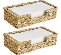 Puooifrty Toallero desechable para baño, 2 unidades, de marino, tejido de mimbre, cesta para toallas de mano, L