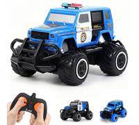 Pup Go Coche Teledirigido Niños 3 4 5 6 7 Años, Rápido RC Coche de Juguete, Coche Radiocontrol Mini Coche de Policía Niña, Radio Control de Coches Juegos Regalos Cumpleaños para Niños Niñas(Azul)