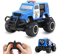 Pup Go Coche Teledirigido Niños 3 4 5 6 7 Años, Rápido RC Coche de Juguete, Coche Radiocontrol Mini Coche de Policía Niña, Radio Control de Coches Juegos Regalos Cumpleaños para Niños Niñas(Azul)