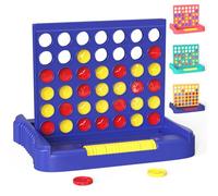 Pup Go Conecta 4 Azul, Juego de Mesa Clásico y Familiar Desde 3+ años, Juguete Divertido Estrategia Educativo, Portátil para Viajes para 2 Jugadores, Tablero Plegable con 6 Discos de Repuesto