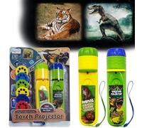 Pup Go Pack de 2 linternas y Proyectores Juguetes para Niños 3+ Años, 6 Discos, Contiene 24 Imágenes de Diapositivas Dinosaurios 24 Vida Silvestre, Cuentos Hijos Antes de Dormir (Dino+Animale)