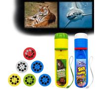 Pup Go Pack de 2 linternas y Proyectores Wild Animal & Seaworld con 6 Discos y 48 Imágenes, Juguetes Ideales para Niños 3 4 5 6 7 Años, Linterna Regalo, Kit Científico Educativo para Niños y Niñas