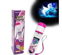 Pup Go Unicornio Linterna Proyector Antorcha Diapositivas con 3 Discos y 24 Imágenes, Pared Techo Tienda Ciencia Educativo Juego, Mini Cuentos Proyector Juguetes para Niños y Niñas 3+ años (Unicornio)
