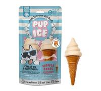 Pup Ice Gofrera para perros, sabor a vainilla y mantequilla de maní, congelado, 110 g, tamaño mediano, sin colorantes artificiales