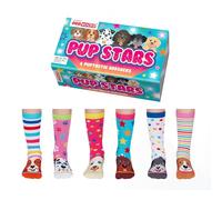 Pup Stars - United Oddsocks - Box 6 Oddsocks para niñas, UK 12-5.5, EUR 30.5-38.5, multicolor