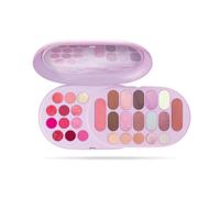 Pupa Make My Day Plus Blush, pintalabios, gloss, sombra de ojos, corrector e iluminador - 29 unidades para cara, ojos y labios, perfecto para casa o de viaje, 3 colores (001 violeta)