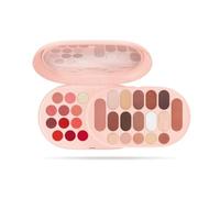 Pupa Make My Day Plus Blush, pintalabios, gloss, sombra de ojos, corrector e iluminador - 29 unidades para cara, ojos y labios, perfecto para el hogar o de viaje - 3 variantes de color (002 rosa claro