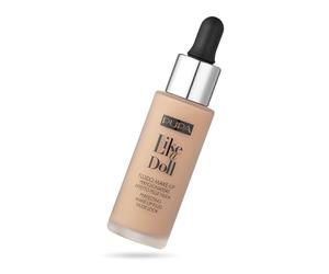 Pupa Milano Like A Doll Perfecting Make-Up Fluid Nude Look Foundation SPF 15-020 Light Beige For Women 1.01 oz Foundation