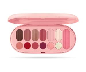 Pupa Paleta Make My Day Pocket Blush, pintalabios, brillo y sombras de ojos - 13 piezas para maquillaje facial, ojos y labios, perfecta para casa o de viaje - (003 Bright Rose)
