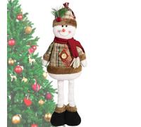 Pupazzo di Neve di Natale - Statuetta Decorativa in Piedi, Gambe Regolabili e Tessuto Morbido, Figura con Dettagli Artigianali | Ideal para Tavolo, Mensola, Ufficio, Decorazioni Casa Invernali