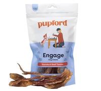 Pupford - Juguetes para masticar con tendón de ternera para perros, extra gruesos, limpian los dientes, ataca la mente, enseña un buen comportamiento de masticación y contiene glucosamina que ayuda