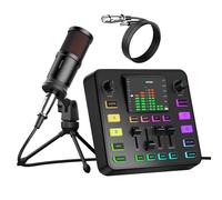 PUPGSIS - Mezclador de audio con micrófono dinámico XLR