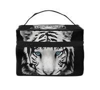 Pupila Azul Tigre Blanco, Bolsa de Maquillaje Bolsa de cosméticos Bolsa de artículos de tocador de Viaje portátil Estuche para lápices Bolsa de artículos de tocador