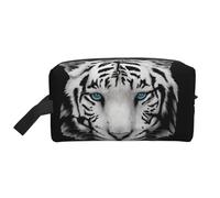 Pupila Azul Tigre Blanco, Bolsa de Maquillaje Bolsa de cosméticos Bolsa de artículos de tocador de Viaje portátil Organizador de Bolsa de Maquillaje