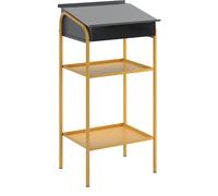 Pupitre de taller, fijo eurokraft basic, con 2 baldas fijas de chapa de acero