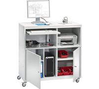 Pupitre para PC, rodante eurokraft basic, H x A x P 1184 x 1180 x 590 mm