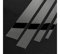 PuPLum 3 Metros Autoadhesivo Moldura de Pared de Acero Inoxidable Borde de Metal Autoadhesivo Flexible, diseño despegar y Pegar, moldura Metalizada y mo(Size:Width 5cm/2inch,Color:Negro Brillante)
