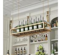PuPLUm Unidad de Barra para Colgar en el Techo Estante para Copas de Vino para Colgar Estantes para vinos Estante para decoración de Techo para Bares, restaurantes Estantes de Almacenamiento de BOT