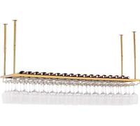 PuPLUm Unidad de Barra para Colgar en el Techo Estante para vinos en el Techo, Soporte para Copas de Vino Colgante, Estante para Botellas de Vino con estantes para Copas, Estante para Vino Flotante