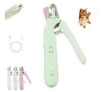 Pupnourish - Cortaúñas para Perros con luz, The Safetrim de Pupnourish, cortaúñas para Perros con luz, cortaúñas 2 en 1 y Molinillo con luz, recortador de uñas para Perros con Protector (Verde)