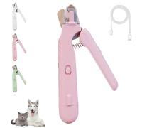 Pupnourish Nail Trimmer, 2 in 1 Nail Clipper and Grinder with Light, the Safe Electric Dog Clippers, Suitable for All Body Types (pink)