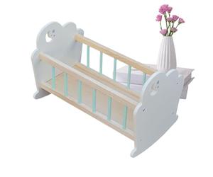 Puppen Babybett, Miniatur Holz Schlaftbett, Realistische Wiege Für Kleinkindpuppen ALS Spielzeug Accesorio Für Puppenhaus