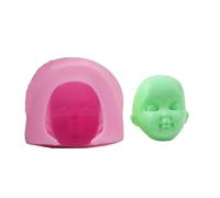 Puppenkopfform, Puppengesichtsformen Für Ton,3D-Babygesichtsformen Aus Silikon, Puppen Kopfmodell Kuchendekorationswerkzeuge, Handgefertigte Tonform, Backform Für Schokoladenpudding-Postre