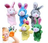 Puppetas para El Dedo para Niños Pequeños - Juego De 5 Juguetes De Juego De Conejitos | Títeres Interactivos para La Hora del Cuento, Juego De Conversación para Padres E Hijos, Juguete Imaginat