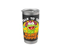 Puppeteer Talk to the Hand Puppet Funny Hilarious Vaso térmico de acero inoxidable de doble pared
