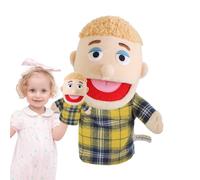 Puppets Manuales - Peluga realista abuela juguete de marionetas para niños | Personaje familiar interactivo marioneta de mano suave, muñeca de narración de móvil para niñas, falsa