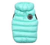 Puppia Abrigo de Invierno Ultraligero para Perro, Impermeable, cálido, para Clima frío, Cierre de Cremallera, para Perros pequeños y medianos, Azul Cielo, Talla L