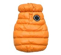 Puppia Abrigo de Invierno Ultraligero para Perro, una Calidez Impermeable para Clima frío, Cierre de Cremallera para Perros pequeños y medianos, Mostaza, Talla L