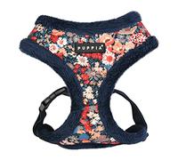 Puppia Arnés para Perros pequeños y medianos, arnés Gianni A, Ajustable y cómodo, Color Azul Marino