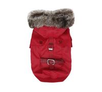 Puppia Auténtico Abrigo de Invierno para Perro, XXL, Color Vino
