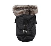 Puppia Authentic Greatcoat - Abrigo de Invierno para Perro, pequeño, Color Negro