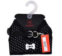Puppia Dotty Chaleco Negro arnés para perros