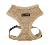 Puppia Douglas - Arnés para Perro, sobre la Cabeza, cálido, Invierno, patrón de Diamantes, Pecho Ajustable para Perros pequeños y medianos, Beige, Talla S