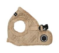 Puppia Douglas - Arnés Tipo Chaleco para Perro, cálido patrón de Diamantes de Invierno para Perros pequeños y medianos, Beige, Talla XL