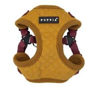 Puppia Irvin Comfort - Arnés cómodo para Perro, diseño de Diamante, Cuello y Pecho Ajustables para Perros pequeños y medianos, Mostaza, Talla S
