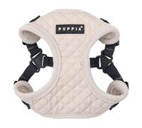Puppia Irvin Comfort - Arnés cómodo para Perro, diseño de Diamantes, Cuello y Pecho Ajustables para Perros pequeños y medianos, Color Crema, Talla S