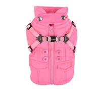 Puppia Wilkes - Chaleco de Forro Polar para Invierno, Color Rosa, Talla S