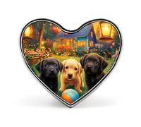 Puppies Dog Play TIme Brooch Pins Heart Badge Collar Lapel Pins Dress Coat Accessories for Women Men