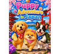 Puppy Adventure in Japan: A Bold & Easy Coloring Book of Three Adorable Puppies Traveling Through Japan