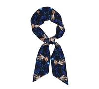 Puppy Blue Rose - Bufanda de moda para mujer, transpirable, accesorio multiusos, perfecta para citas, viajes y sesiones de fotos