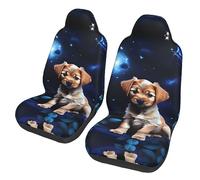 Puppy Blue Rose Dua Sarung JOK Mobil,& Sarung JOK Mobil Depan, Cocok Untuk Sebagian Besar Mobil, SUV, Truk, Van, Dll.