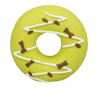 Puppy Chew Donut - Soft Bite Resistant Squeaker Play Toy, Engaging Exercise Item for Small, Medium, Large Canines, Sturdy Companion Toy for Training, Outdoor Walks, Playtime, Giftable Entertainment