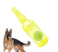 Puppy Chew Toy - Water Bottle Interactive Dog Toy, Portable Squeaky Cruncher | Long lasting Bite Resistant Chewing Pet Accessory Bottle with Ball Fun Play Ejercise Aggressive Chewers Training
