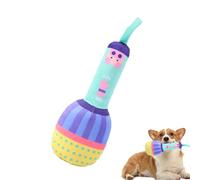 Puppy Chew Toys - Toy for Aggressive Chewers, Microphone Shape Sound Stuffed Teething Toyo, Cute Puppy Chew Toy Foor Indoor Outdoor Flexible Pet Toys for Teeth Cleaning Training Interactive Play Small